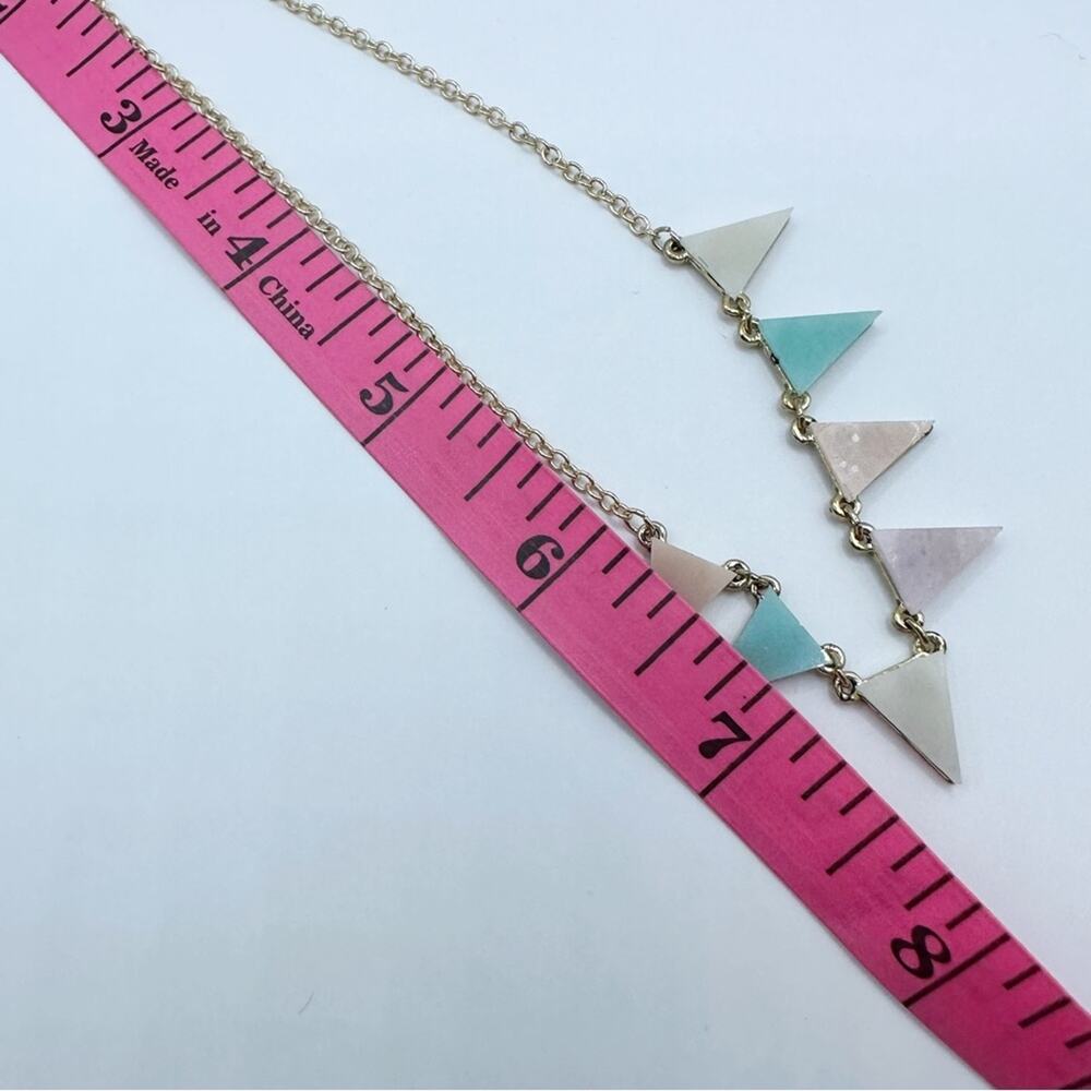 Plunder Triangle Geometric Necklace Multi Color P… - image 7